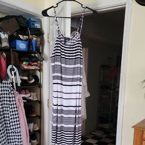 Striped Black and White Women's Dress